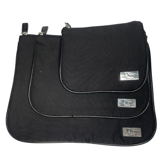 CHRISTIAN DIOR Black Accessories Bags Set of 3 - Picture 1 of 9